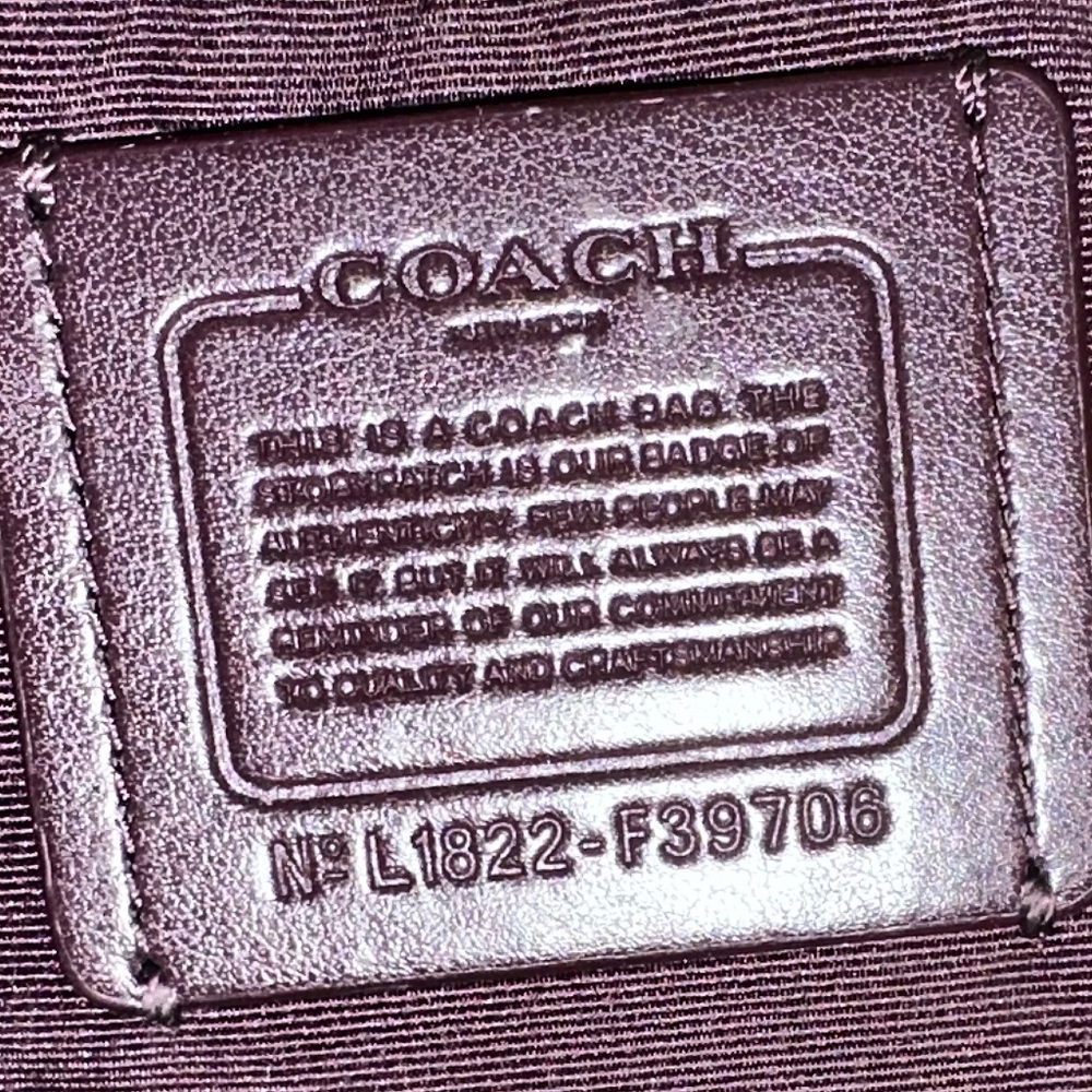 Coach Metallic Purple Bag - Picture 7 of 10